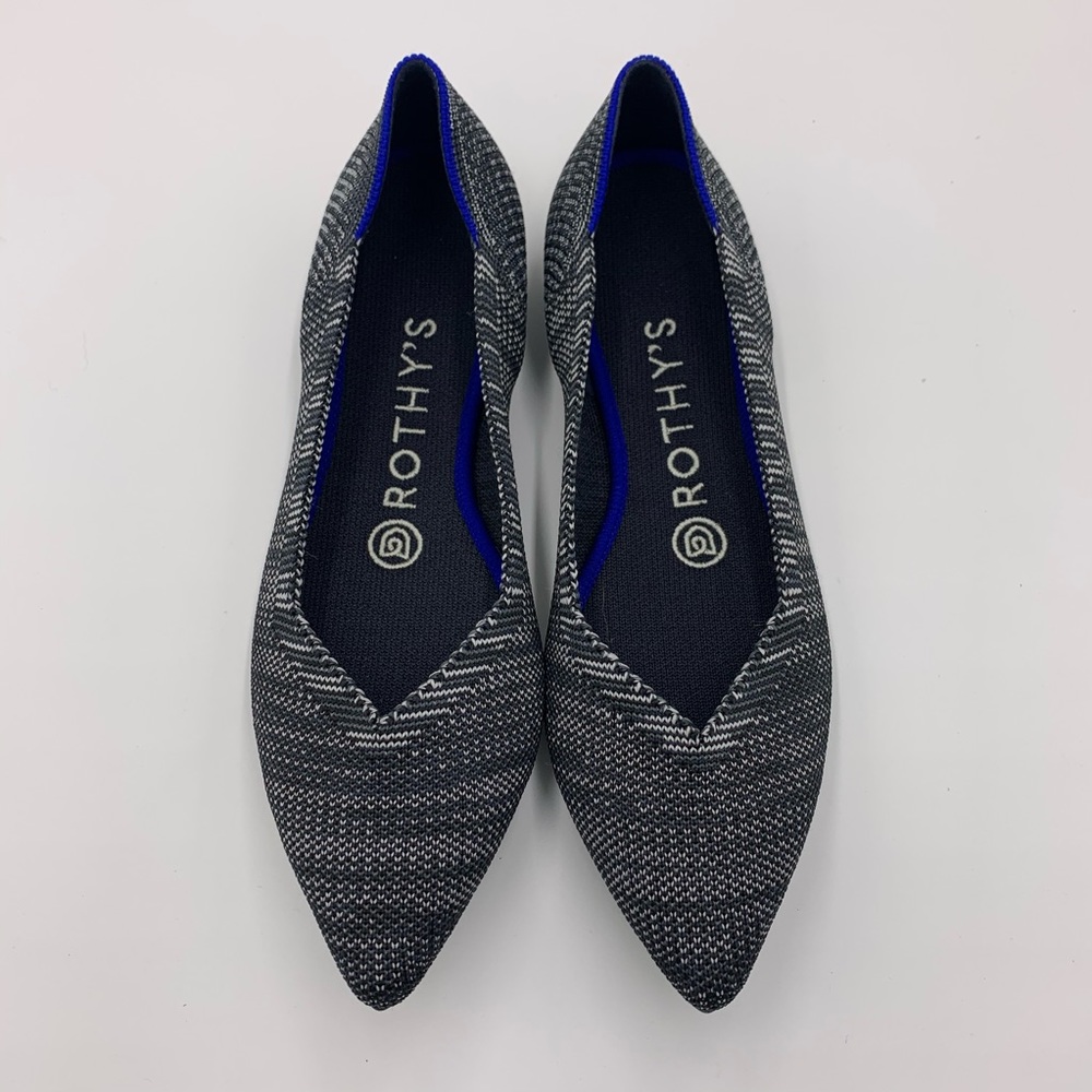 Rothy’s Granite Heather Pointed Toe Flats Sz 6.5